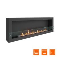 Биокамин SteelHeat WALL ONE 1700 черный, стекло