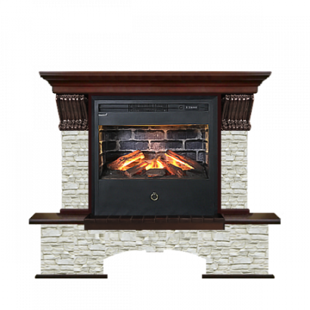 Бостон грот однотонный (красное дерево)+Samba 3D