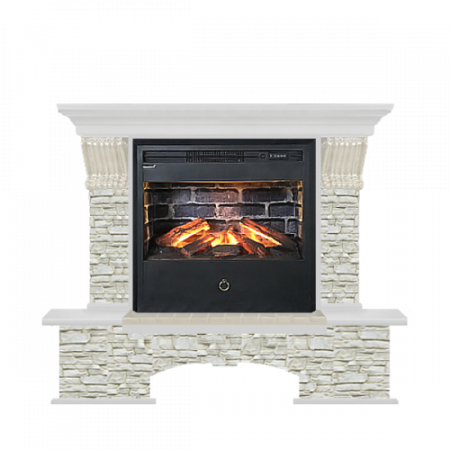 Бостон грот однотонный (белый)+Samba 3D Бостон грот однотонный (белый)+Samba 3D